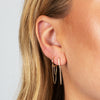  Pavé Chain Drop Huggie Earring 14K - Adina Eden's Jewels