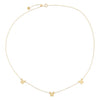  Solid Triple Butterfly Necklace 14K - Adina Eden's Jewels