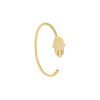 14K Gold / Single Mini Hamsa Threader Hoop Earring 14K - Adina Eden's Jewels