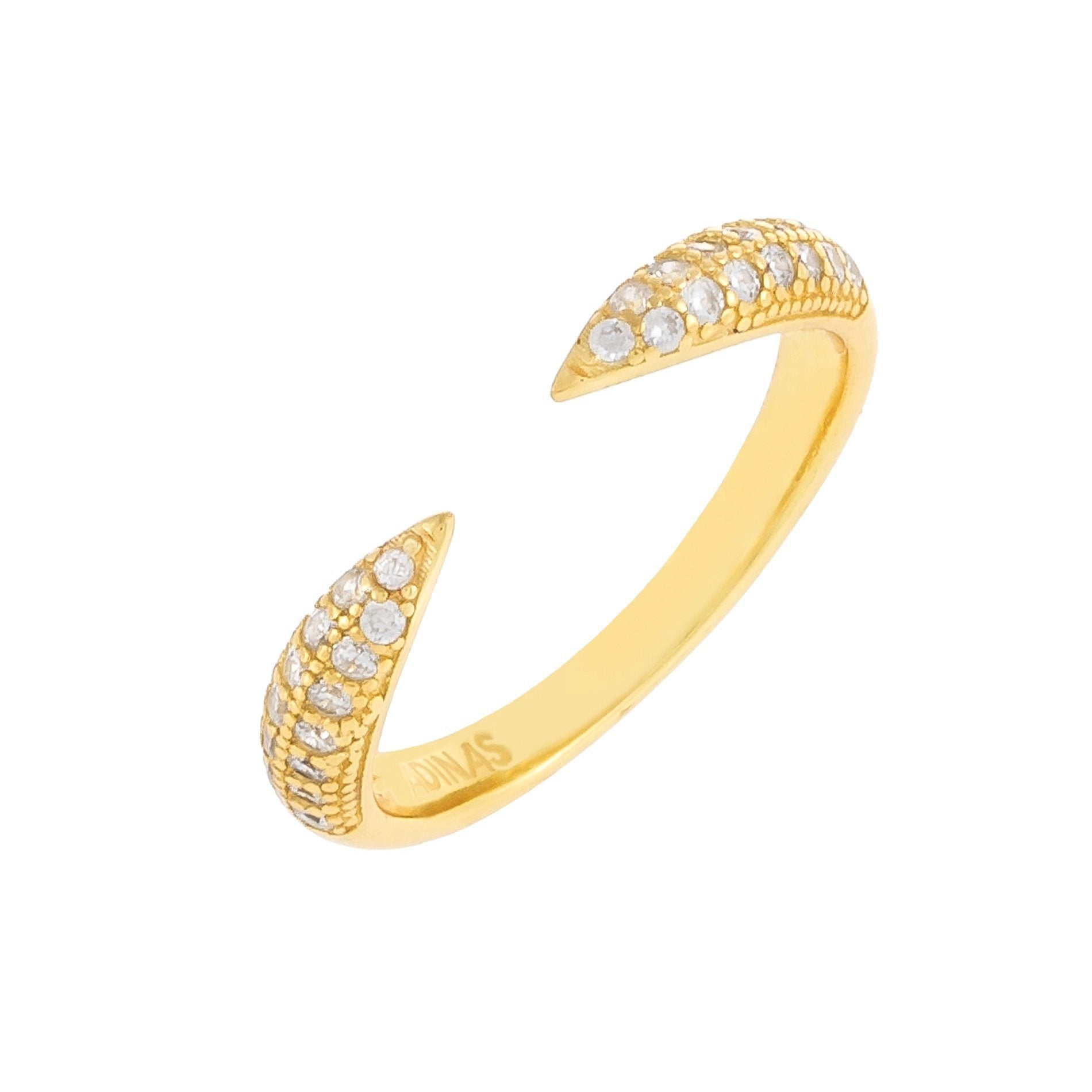 Pavé Open Claw Ring | Adina Eden Jewels