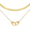 Gold Handcuff X Herringbone Necklace Combo Set - Adina Eden's Jewels