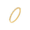 Gold / 7 CZ X Beaded Ring - Adina Eden's Jewels