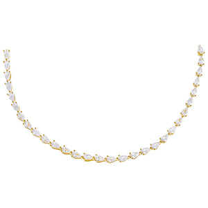 Gold CZ Teardrop Choker - Adina Eden's Jewels