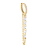 Gold CZ Floating Chain Huggie Earring - Adina Eden's Jewels