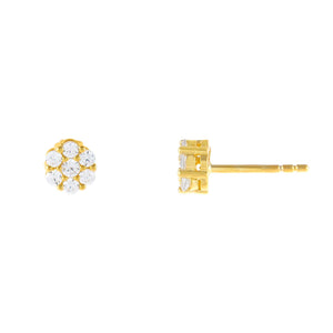  Mini CZ Flower Stud Earring - Adina Eden's Jewels