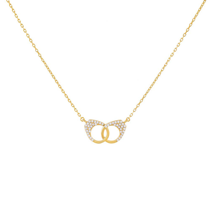 Gold Pavé Handcuff Necklace - Adina Eden's Jewels