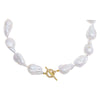 Pearl White Large Pearl Toggle Necklace - Adina Eden's Jewels