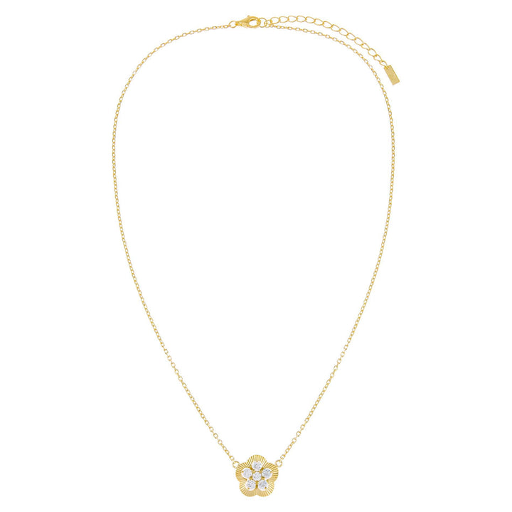  CZ Illusion Flower Necklace - Adina Eden's Jewels