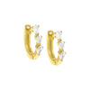 Gold Colored Mini Teardrops Huggie Earring - Adina Eden's Jewels