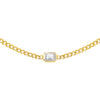 Gold Colored Baguette Cuban Choker - Adina Eden's Jewels