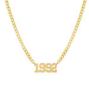 Gold Men's Year Necklace - Adina Eden's Jewels