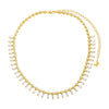  Solitaire Bezel X Dangling Baguette Choker - Adina Eden's Jewels