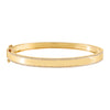 14K Gold Diamond Pavé X Solid Bangle 14K - Adina Eden's Jewels