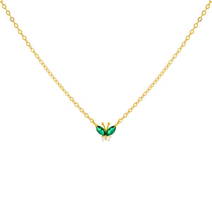  CZ Colored Butterfly Necklace - Adina Eden's Jewels