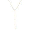 Gold Opal Flower Lariat Necklace - Adina Eden's Jewels