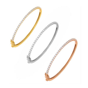 Tri Color / 2 MM The Trio Tennis Bangle Combo Set - Adina Eden's Jewels