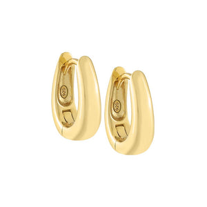 Gold Chunky Solid Hoop Earring - Adina Eden's Jewels