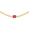  Colored Baguette Cuban Choker - Adina Eden's Jewels