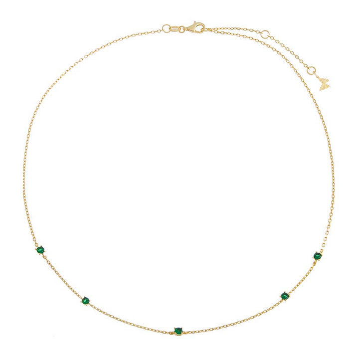  Colored Bezel Station Choker - Adina Eden's Jewels