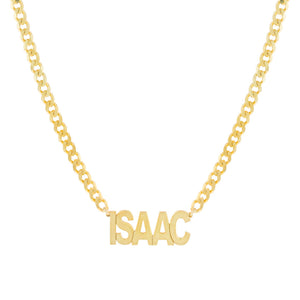 Gold Men's Nameplate Necklace - Adina Eden's Jewels