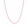 Pink Enamel Paperclip Necklace - Adina Eden's Jewels