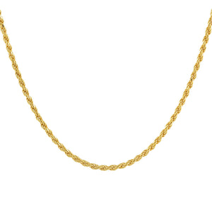 Gold Men's Rope Chain Necklace - Adina Eden's Jewels