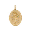 14K Gold Diamond Rose Coin Charm 14K - Adina Eden's Jewels