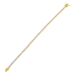 Gold / 3 MM Men's Tennis Bracelet - Adina Eden's Jewels