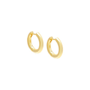 Gold Classic Round Huggie Earring - Adina Eden's Jewels