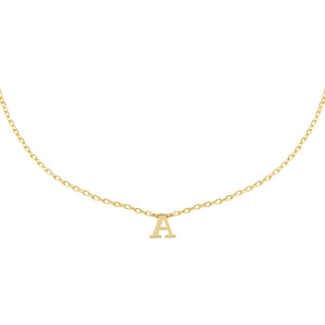 Gold / F Uppercase Initial Choker - Adina Eden's Jewels