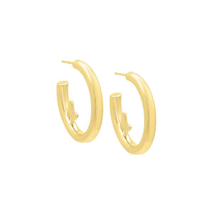 Gold Butterfly Hollow Hoop Earring - Adina Eden's Jewels