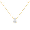 Gold CZ Teardrop Stone Necklace - Adina Eden's Jewels