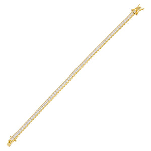 Gold Princess Cut Tennis Bracelet - Adina Eden's Jewels