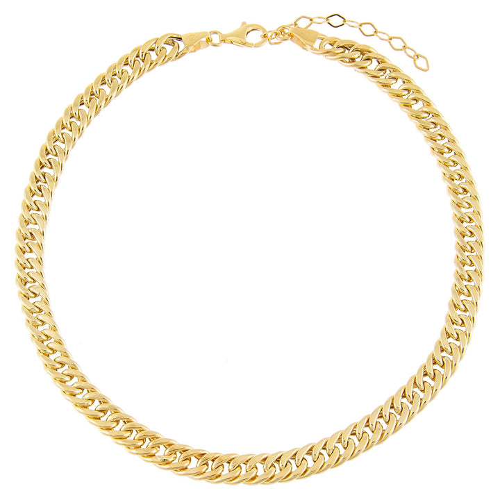  Hollow Double Curb Chain Choker - Adina Eden's Jewels