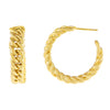  Chunky Double Curb Chain Hoop Earring - Adina Eden's Jewels