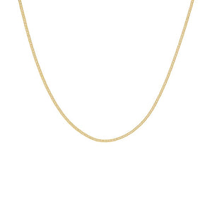 14K Gold / 16" Flat Wheat Chain Necklace 14K - Adina Eden's Jewels