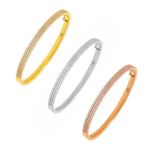 Tri Color The Triple Pave Bangle Combo Set - Adina Eden's Jewels