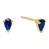 Sapphire Blue Mini Teardrop Stud Earring - Adina Eden's Jewels