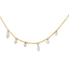 14K Gold Floating Multi Shape Diamond Necklace 14K - Adina Eden's Jewels