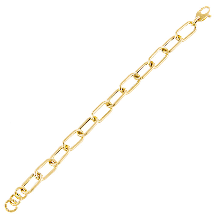 14K Gold Hollow Chunky Link Bracelet 14K - Adina Eden's Jewels