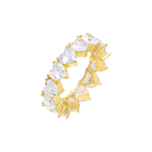 Gold / 5 Heart Eternity Band - Adina Eden's Jewels