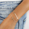  Thin Herringbone Bracelet 14K - Adina Eden's Jewels