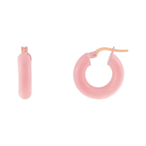 Sapphire Pink / 20 MM Pastel Colored Hoop Earring - Adina Eden's Jewels