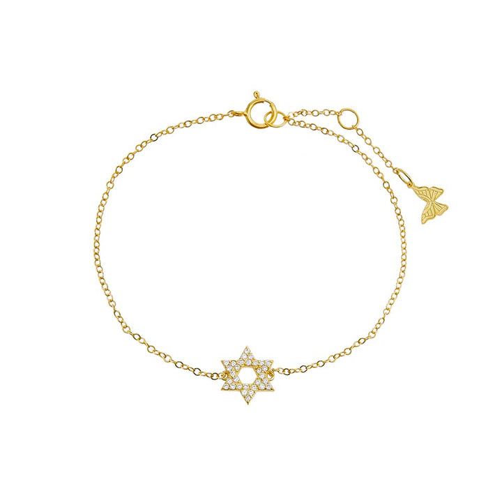 14K Gold Mini Star of David Bracelet – Van Der Hout Jewelry