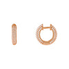 Rose Gold Tiny Pavé Huggie Earring - Adina Eden's Jewels