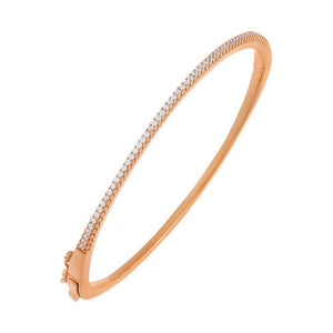 Rose Gold Pavé Bangle - Adina Eden's Jewels