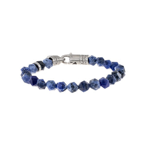 Sapphire Blue Sodalite Faceted Bead Bracelet - Adina Eden's Jewels