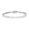 Silver Heart Tennis Bracelet - Adina Eden's Jewels