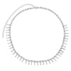  Solitaire Bezel X Dangling Baguette Choker - Adina Eden's Jewels