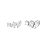 Silver Multishape CZ Stud Earring - Adina Eden's Jewels